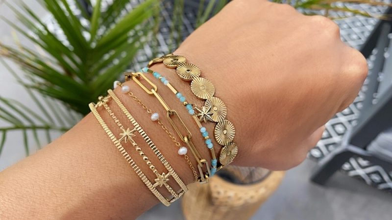Bracelets plaqué or, argent et acier - Pretty Wire