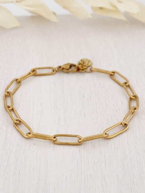 Bracelet Maille plate doré or : Large choix de bracelets